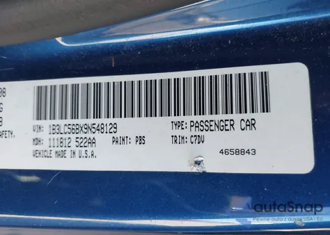2009 Dodge Avenger R/T z USA, uszkodzony, nr VIN 1B3LC56BX9N548129